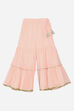 Aqua Blue and Pink Embroidered Peplum Suit Set image number 2