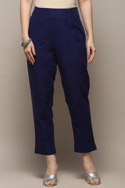 Off White Slub Pants image number 4