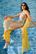 Yellow Printed Sequined Kurta & Palazzo Suit Set image number 3