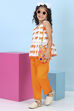 Navy Cotton Printed A-line Suit Set image number 0