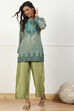 Mint Green Shantoon Straight Palazzo image number 0