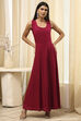 Charcoal Art Silk with Cape Printed Dress image number 2