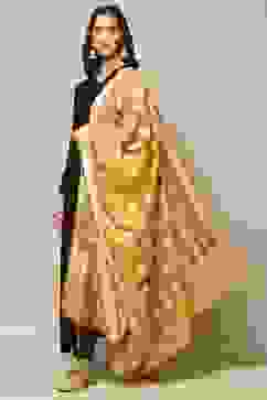 Yellow Art Silk Yarndyed Dupatta image number 0