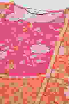 Orange LIVA Straight Printed Kurta image number 1