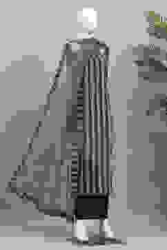 Blue Cotton Unstitched Suit Set image number 4