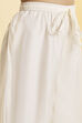 White Viscose Blend Peplum Kurta Set image number 2
