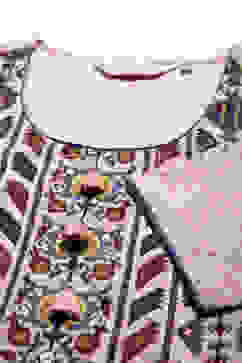 Peach Cotton Straight Kurta image number 1