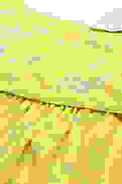 Yellow Cotton Flared Printed Kurta Dress image number 1