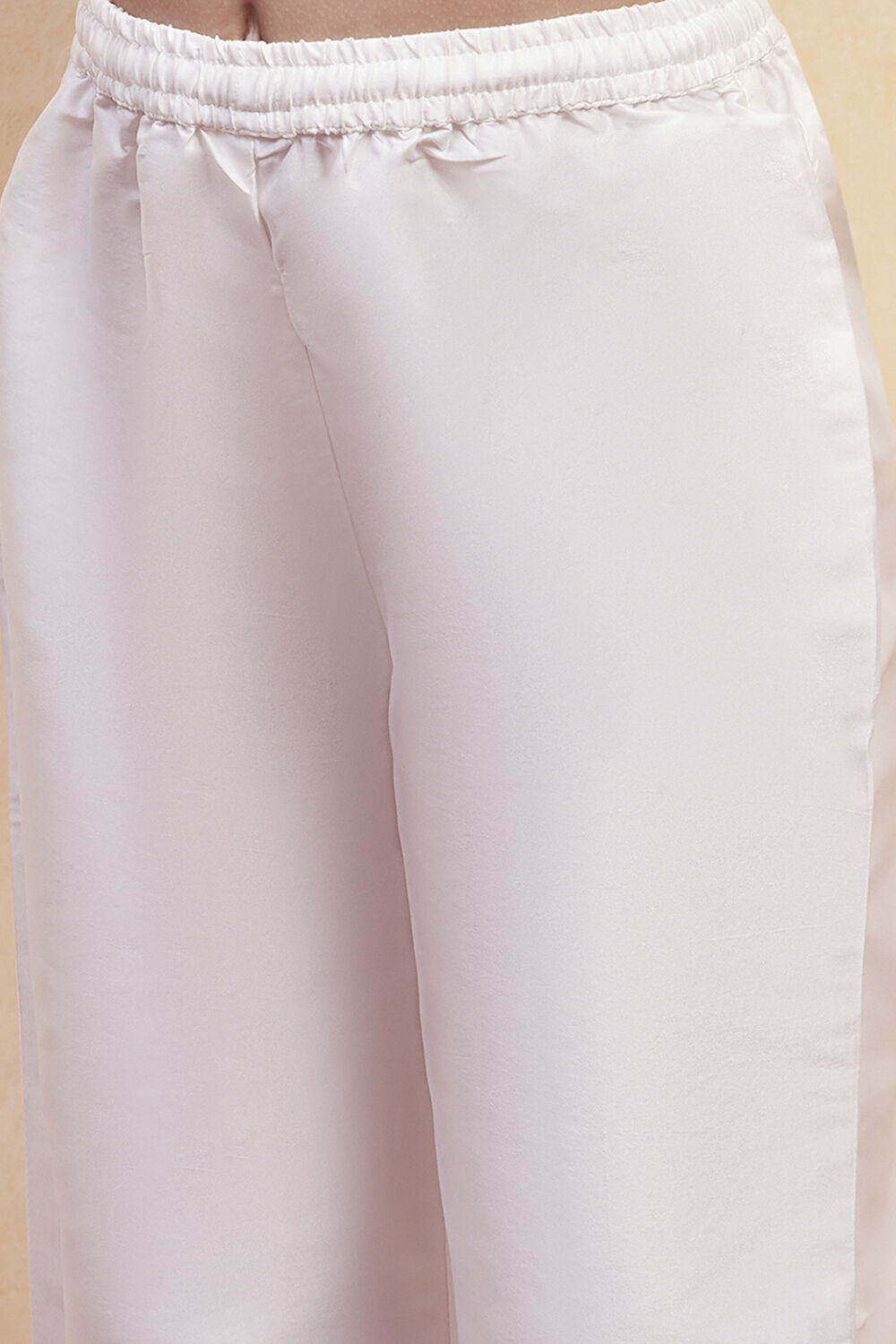 White Yarn Dyed Angrakha Anarkali Suit Set image number 2