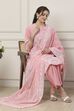 Pink & White Cotton Floral Printed Straight Suit Set image number 0