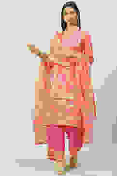 Fuschia Viscose Straight Kurta Palazzo Suit Set image number 7