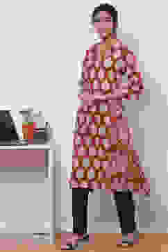 Terracotta Cotton Straight Kurta image number 2