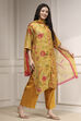 Charcoal Printed Straight Suit Set image number 5