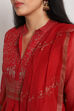 Red Art Silk Anarkali Kurta Churidar Suit Set image number 1