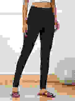 Black Cotton Blend Solid Churidar image number 3