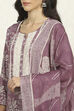 Purple Cotton Unstitched Suit Set image number 2
