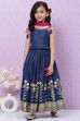 Pink Cotton Floral Printed Flared Festive Lehenga Set image number 0