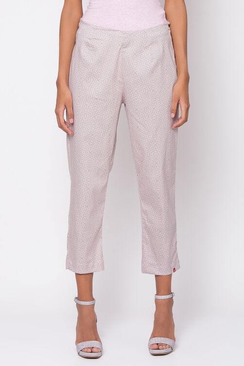 Red Cotton Printed Pants image number 0