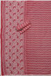 Pink Tissue Screen Print Unstitched Suit Set image number 3