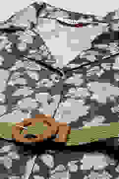 Dark Green Pure Cotton Floral Printed Straight Dress image number 1