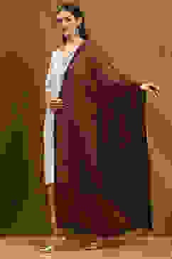 Brown Polyester Dupatta image number 2