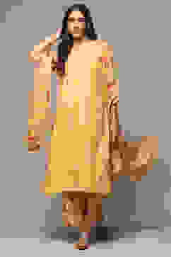 Mango Rayon Straight Kurta Palazzo Suit Set image number 5