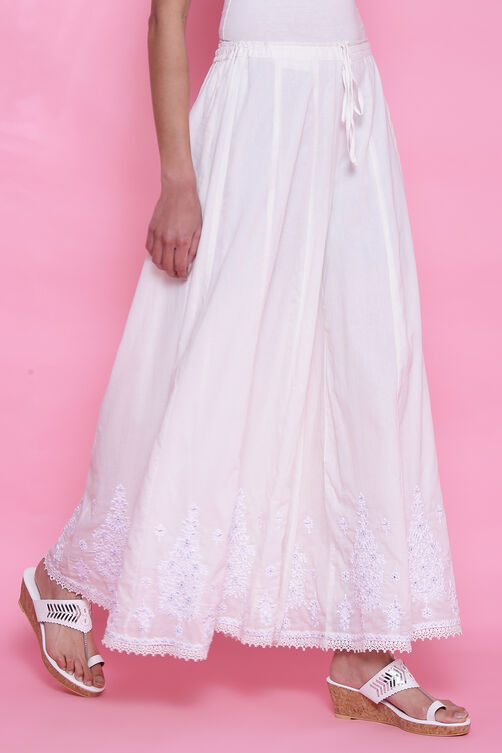 Off White Cotton Sharara image number 5