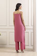 Pink Cotton Straight Suit Set image number 3