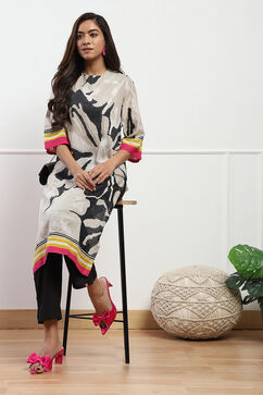Black Cotton Solid Pants image number 0