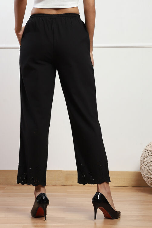 Mustard Cotton Flax Pants image number 4