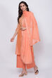 Yellow Poly Cotton Straight Kurta Palazzo Suit Set image number 4