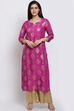Yellow Viscose Straight Kurta image number 4