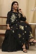 Black Poly Chanderi  Dress image number 0