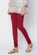 Fuschia Cotton Blend Solid Churidar image number 0