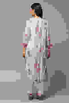 Ivory LIVA Straight Printed Kurta image number 2