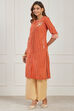 Brown Cotton Straight Kurta image number 2