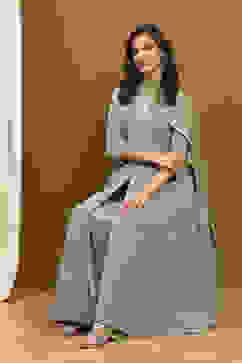 Green Viscose Georgette Embroidered Anarkali Suit Set image number 0