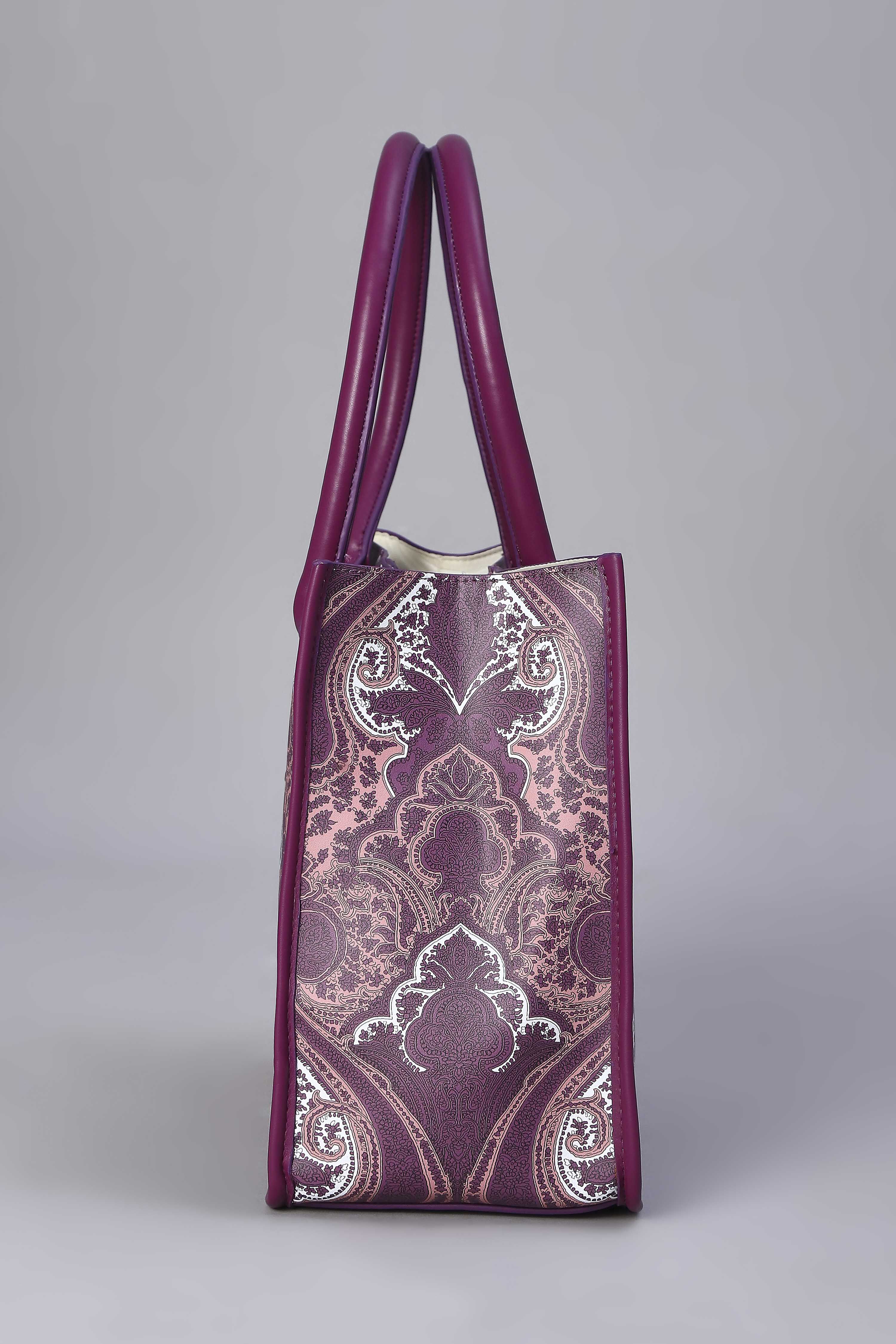 Pink PU Tote Bag image number 4