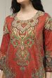 Blue Cotton Printed Straight Kurta image number 1