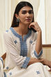 Pink Embroidered Straight Suit Set image number 7