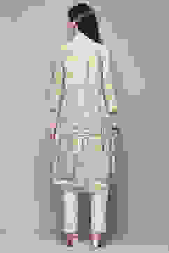 Teal Rayon Straight Kurta image number 3