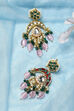 Mint Green and Pink Earrings image number 0
