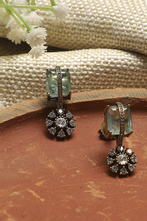 Mint Green Brass Drop & Danglers image number 0