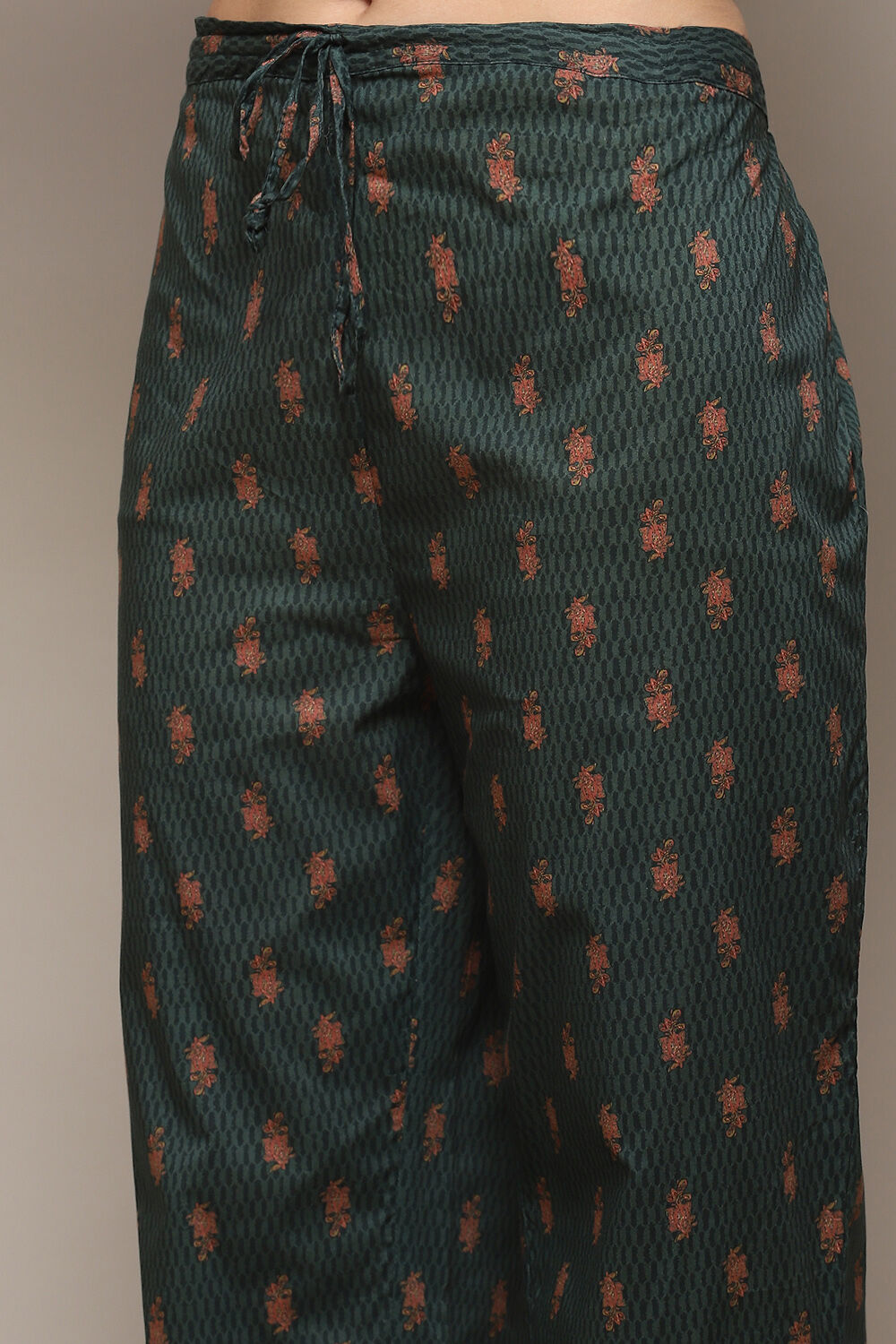 Dark Green Voile Anarkali Kurta Pant Suit Set image number 2