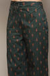 Dark Green Voile Anarkali Kurta Pant Suit Set image number 2