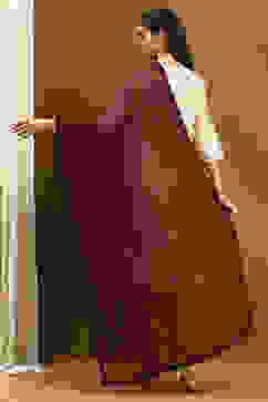 Brown Polyester Dupatta image number 3