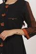 Red Cotton A-Line Yarndyed Kurta image number 1