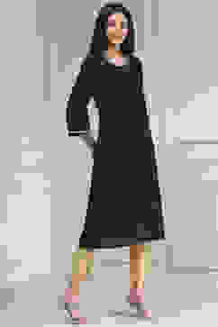 Black Metallic Pattern Straight Kurta image number 4