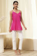 Pink Straight Printed Short Kurta image number 6