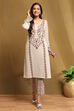 Black Jacquard Printed Straight Winter wear Kurta Set image number 6
